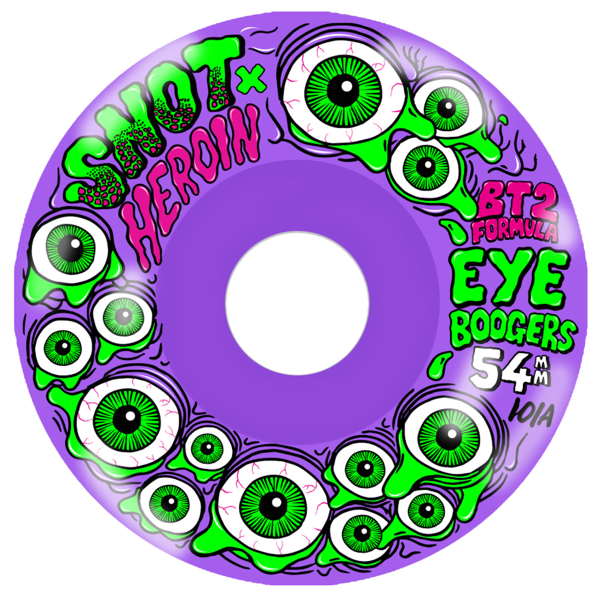 Snot X Heroin Eye Boogers Wheels Clear Purple 54MM 101A