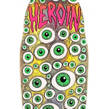 Heroin Eyeballer Holographic Shaped Skateboard Deck 10.1"