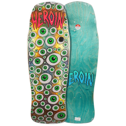Heroin Eyeballer Holographic Shaped Skateboard Deck 10.1"