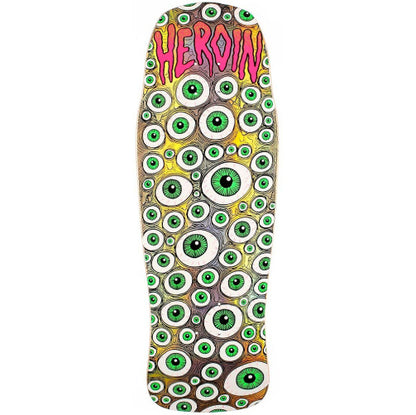 Heroin Eyeballer Holographic Shaped Skateboard Deck 10.1"