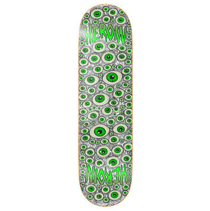 Heroin Eyes Symmetrical Skateboard Deck Holographic 8.25"