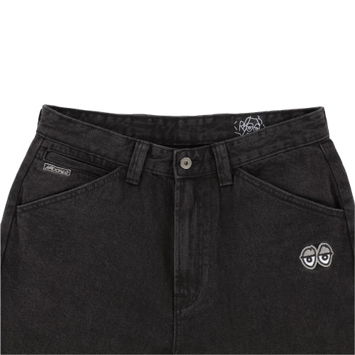 Krooked Eyes Denim Twill Pant- Black