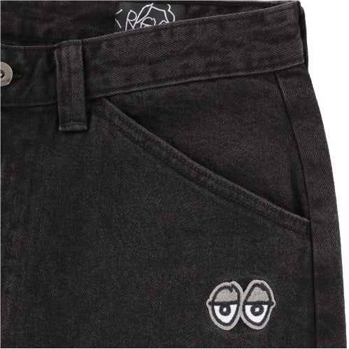 Krooked Eyes Denim Twill Pant- Black