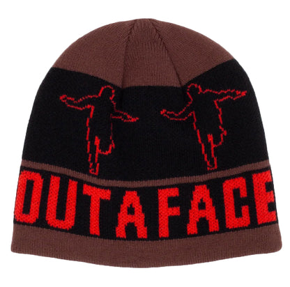 Hockey Eyes WIthout a Face Beanie - Brown 2