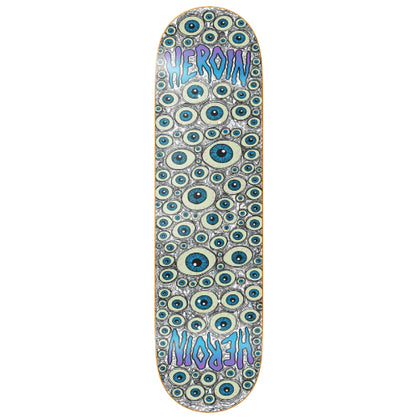 Heroin Eyes Symmetrical Skateboard Deck Holographic 8.5"