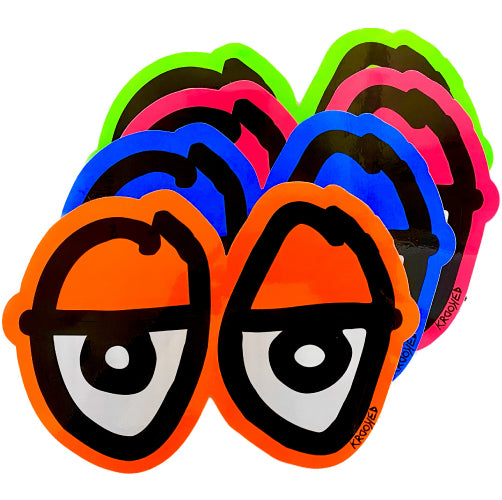 Krooked Neon Eyes Sticker 11" - Assorted Colors