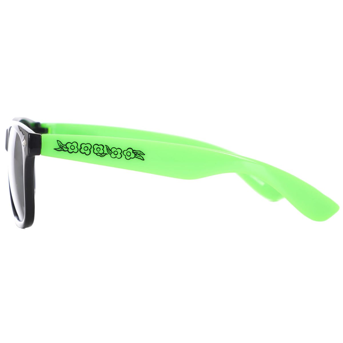 Krooked Eyes Sunglasses - Black/Neon Green