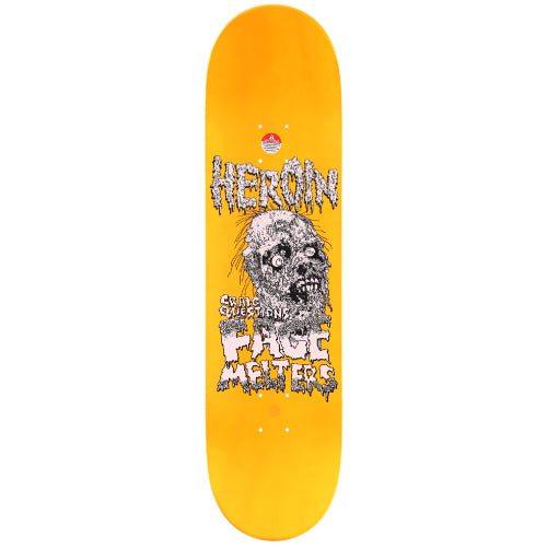 Heroin Aaron Wilson Face Melter Skateboard Deck 8.5"