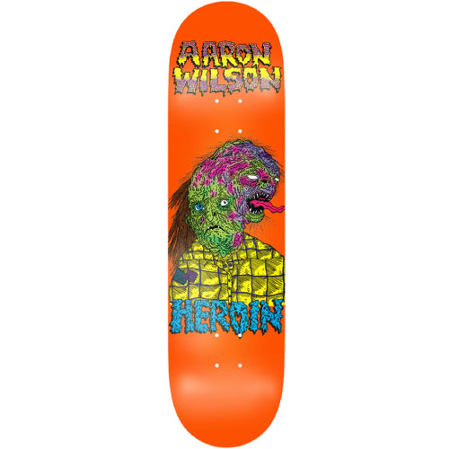 Heroin Aaron Wilson Face Melter Skateboard Deck 8.5"
