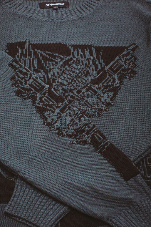 Fucking Awesome Falling Castles Sweater - Grey/Black