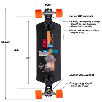 Loaded Fathom Surfskate Edition Complete 33.375"features
