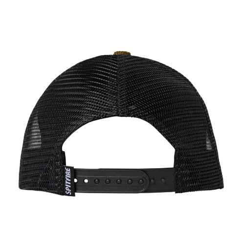 Spitfire Bighead Fill Corduroy/Mesh Snapback Hat - Brown/Black back