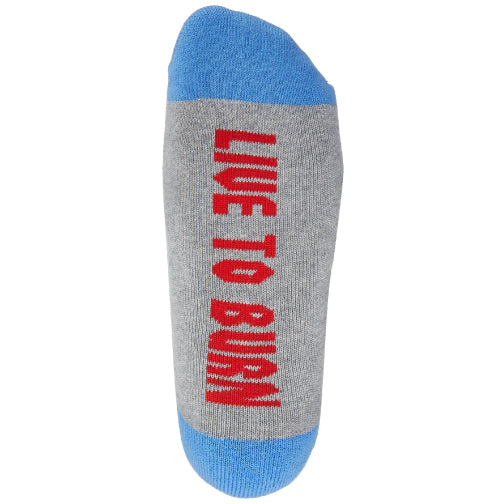 Spitfire Bighead Fill Embroidered Crew Socks - Heather/Blue/Red