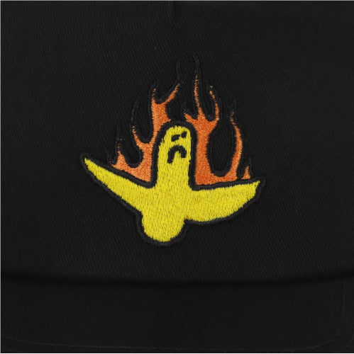 Krooked Fire Bird Snapback Hat - Black graphic