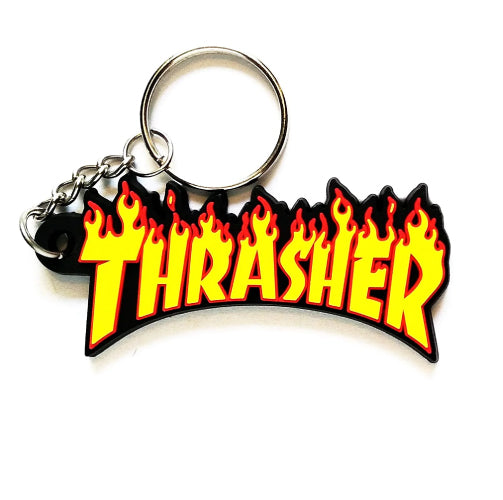 Thrasher Skateboards Flame Logo Keychain