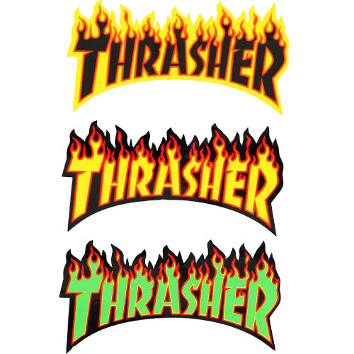 Thrasher Flame Logo Sticker 10.25" - Assorted Colors