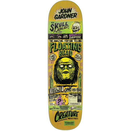 Creature John Gardner Floating Head Skateboard Deck 8.59"