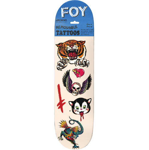 Deathwish Foy Tattoos Skateboard Deck 8.3875" full