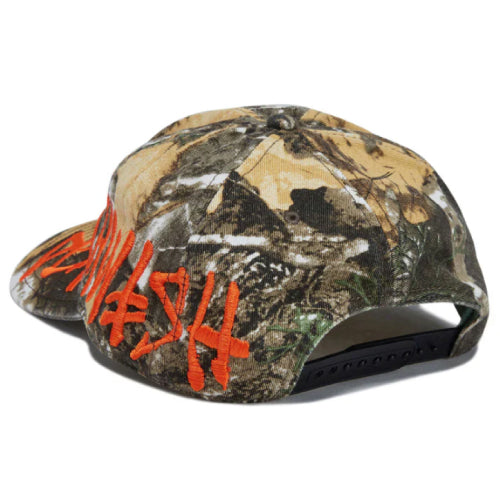 Deathwish Framework Strapback Dad Hat - Camo/Orange back