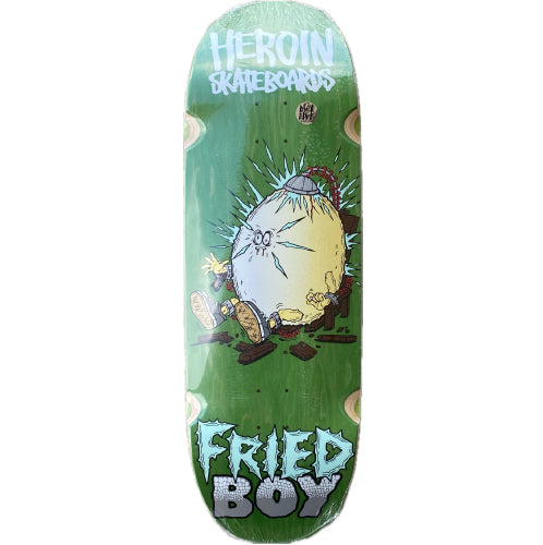 Heroin Fried Boy Skateboard Deck 10.4" green veneer