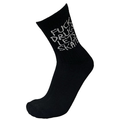 Heroin Fuck Drugs Socks - Black