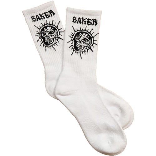 Baker Fury Crew Socks - White