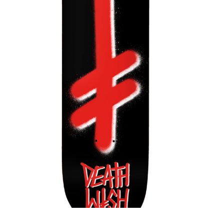 Deathwish Gang Logo Black/Red Skateboard Deck 7.3"