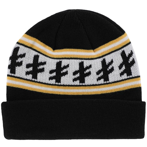 Deathwish Gang Logo Beanie - Black/Yellow
