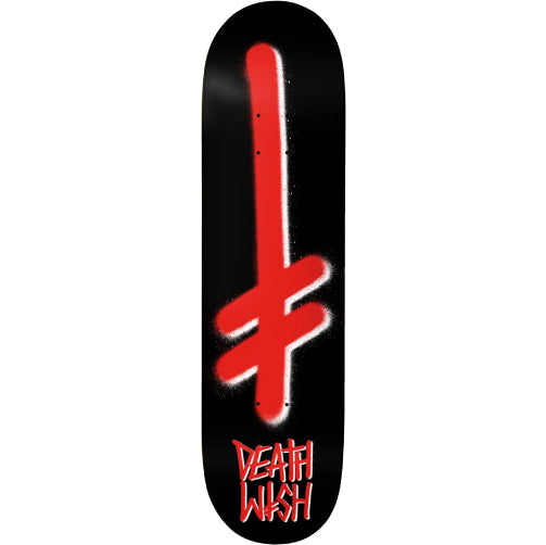 Deathwish Gang Logo Black/Red Skateboard Deck 7.3"