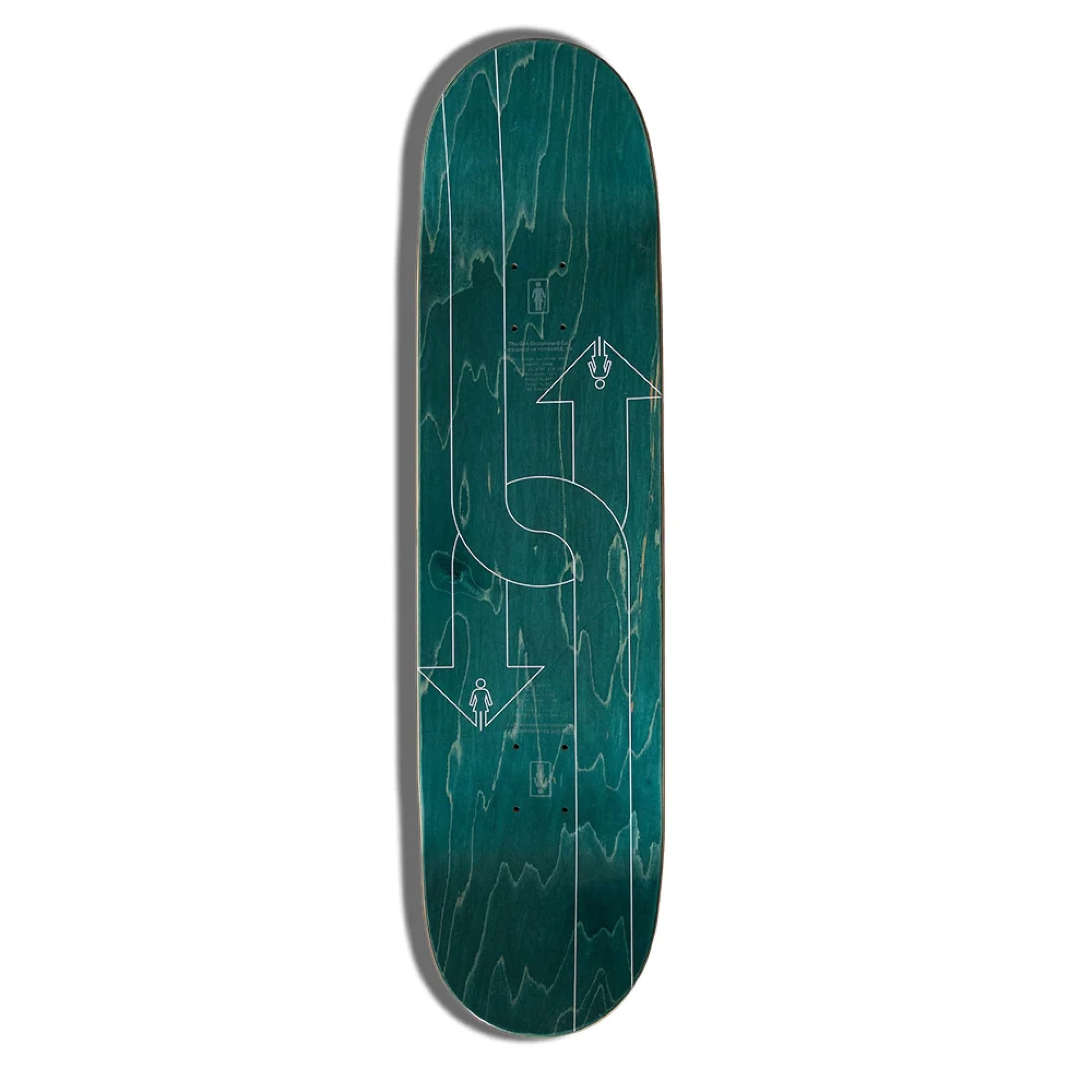 Girl Gass Dual Directional Skateboard Deck 8.25" top