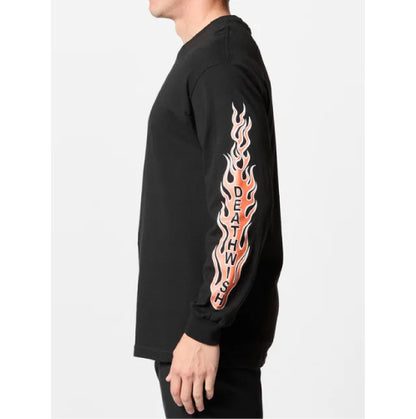 Deathwish Ghost Rider Flame Long Sleeve - Black