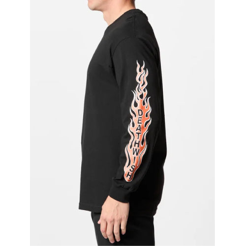 Deathwish Ghost Rider Flame Long Sleeve - Black