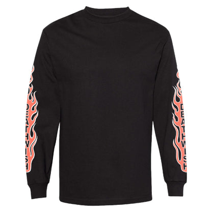 Deathwish Ghost Rider Flame Long Sleeve - Black