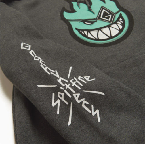 Spitfire X Gnarhunters Hoodie - Charcoal Heather