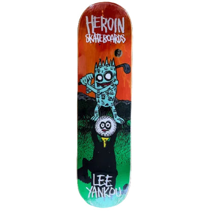 Heroin Yankou Golf Imp Skateboard Deck 8.25" orange veneer