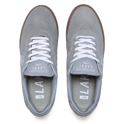 Lakai Essex Skate Shoe - Light Grey/Gum
