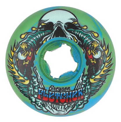 Santa Cruz Vomit Mini Slime Balls Greyson Fletcher Skateboard Wheels 56MM 99A outside
