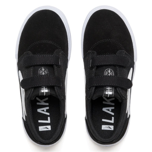 Lakai Griffin Kids Skate Shoe - Black/White