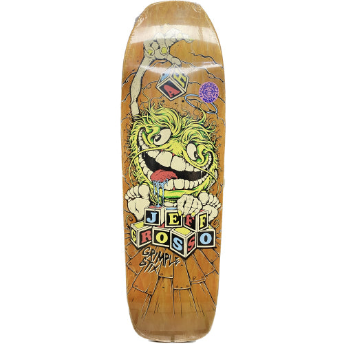 Antihero Jeff Grosso Grimple Stix Guest Skateboard Deck Orange Veneer 9.0"