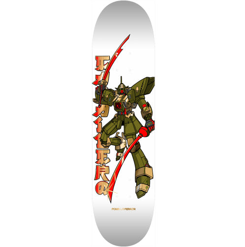 Powell Peralta Caballero Gundam Skateboard Deck White/Gold Foil 8.25"