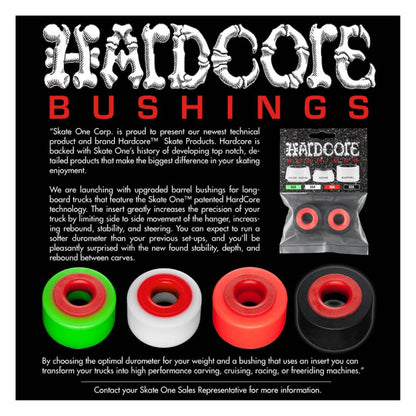 Bones Hardcore Barrel Bushings Green/Red 85A