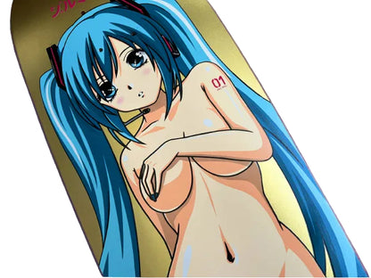 Hook-Ups Jeremy Klein Hatsune Skateboard Deck Gold 9.5"
