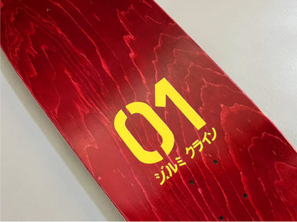 Hook-Ups Jeremy Klein Hatsune Skateboard Deck Purple 9.5" bottom graphic