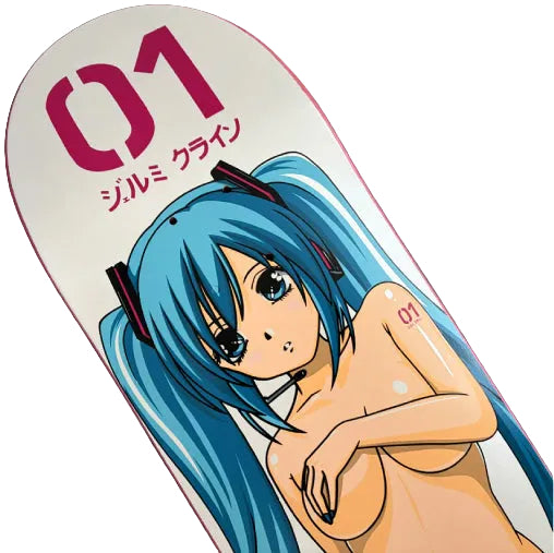 Hook-Ups Jeremy Klein Hatsune Skateboard Deck Pearl White 8.25" nose