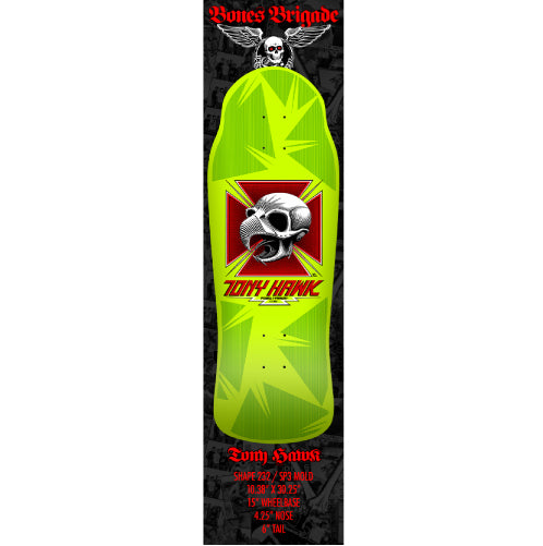 *LIMITED* Powell Peralta Bones Brigade Series 15 TONY HAWK Lime Deck 10.38"