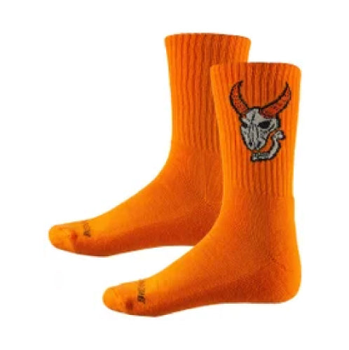Toy Machine Heavy Metal Crew Socks - Orange pair