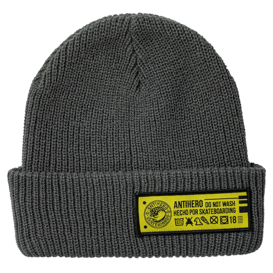 Antihero Hecho Por Skateboarding Beanie - Grey