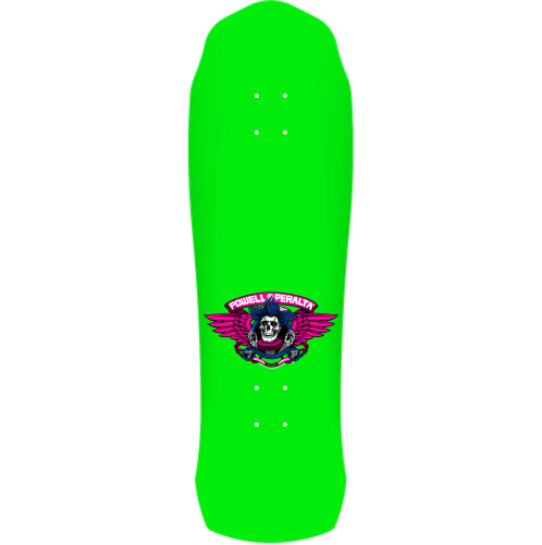 Powell Peralta Hiett Skull Skateboard Deck Green 9.5" top