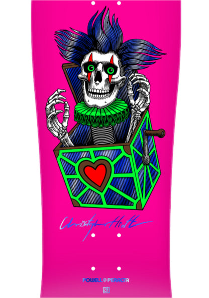 Powell Peralta Heitt Skull Flight Skateboard Deck Pink 9.5" close