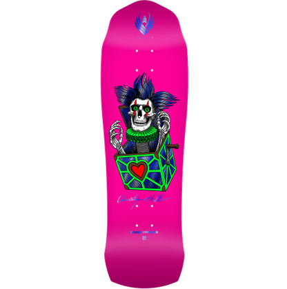 Powell Peralta Heitt Skull Flight Skateboard Deck Pink 9.5" graphic